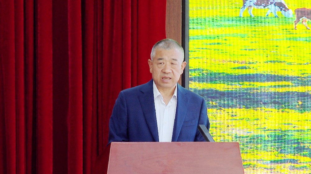 前进集团董事长马志祥为区委主题教育读书班授课